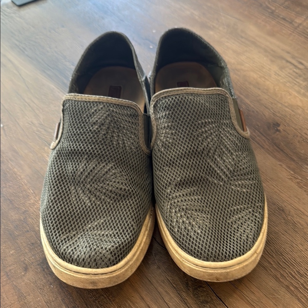 OluKai Green Knit Slip-On Sneakers